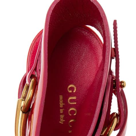 gucci ursula leather horsebit ankle strap sandals|Gucci Shocking Pink Patent Leather Ursula Horsebit Ankle.